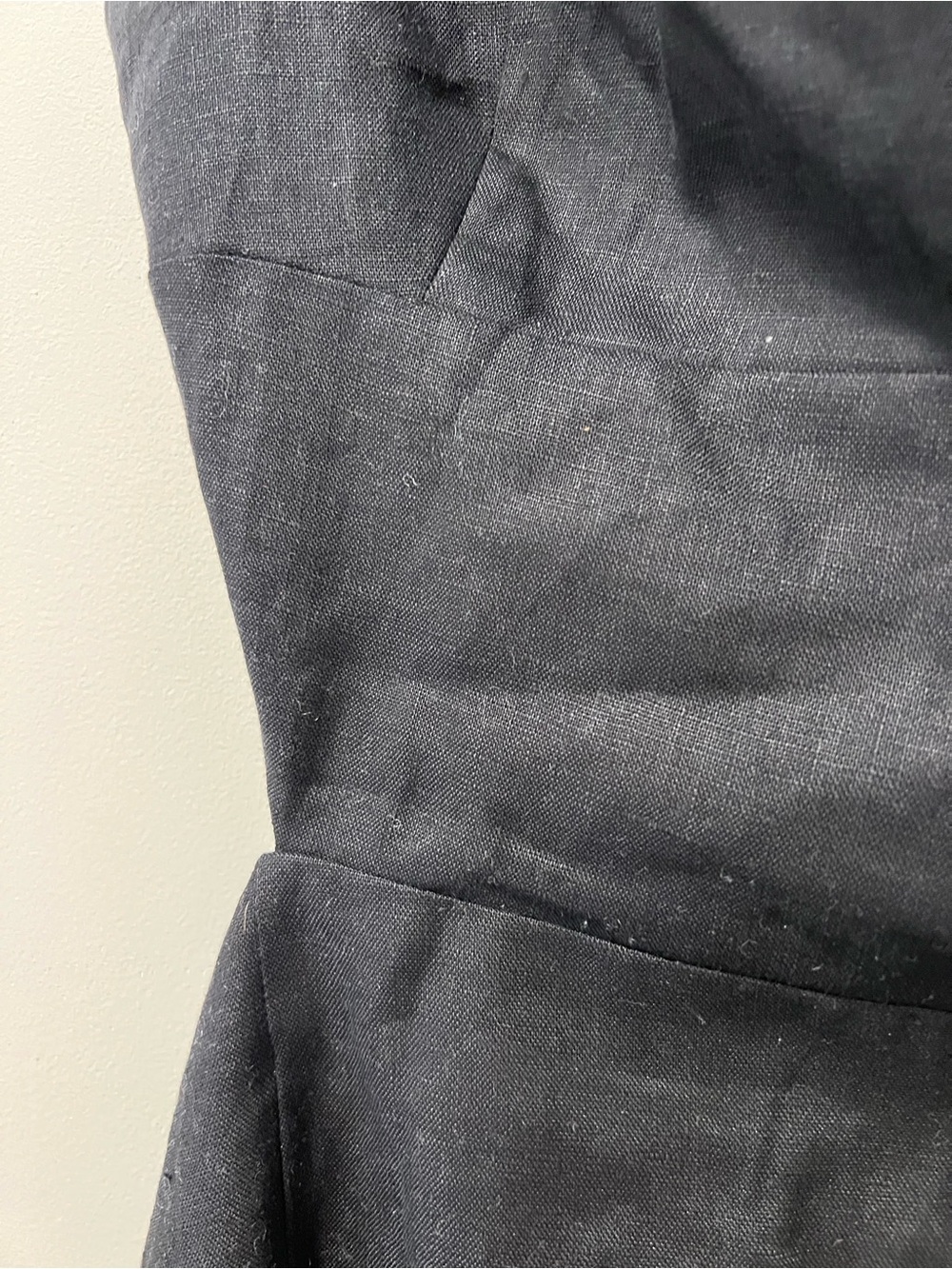 Reformation Asher Linen Dress Black Midi size 10 - Picture 4 of 8